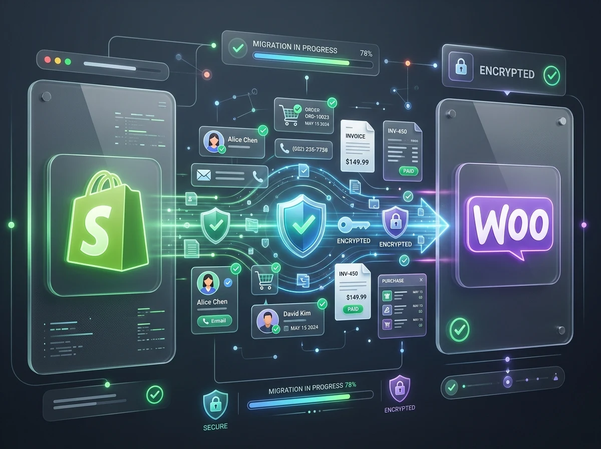 Shopify to WooCommerce Customer Data Migration